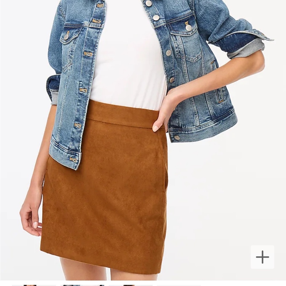 J Crew Faux-Suede mini skirt